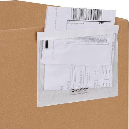 Global Industrial Packing List Envelopes, 7L x 5-1/2W, Clear, 1000PK 354712